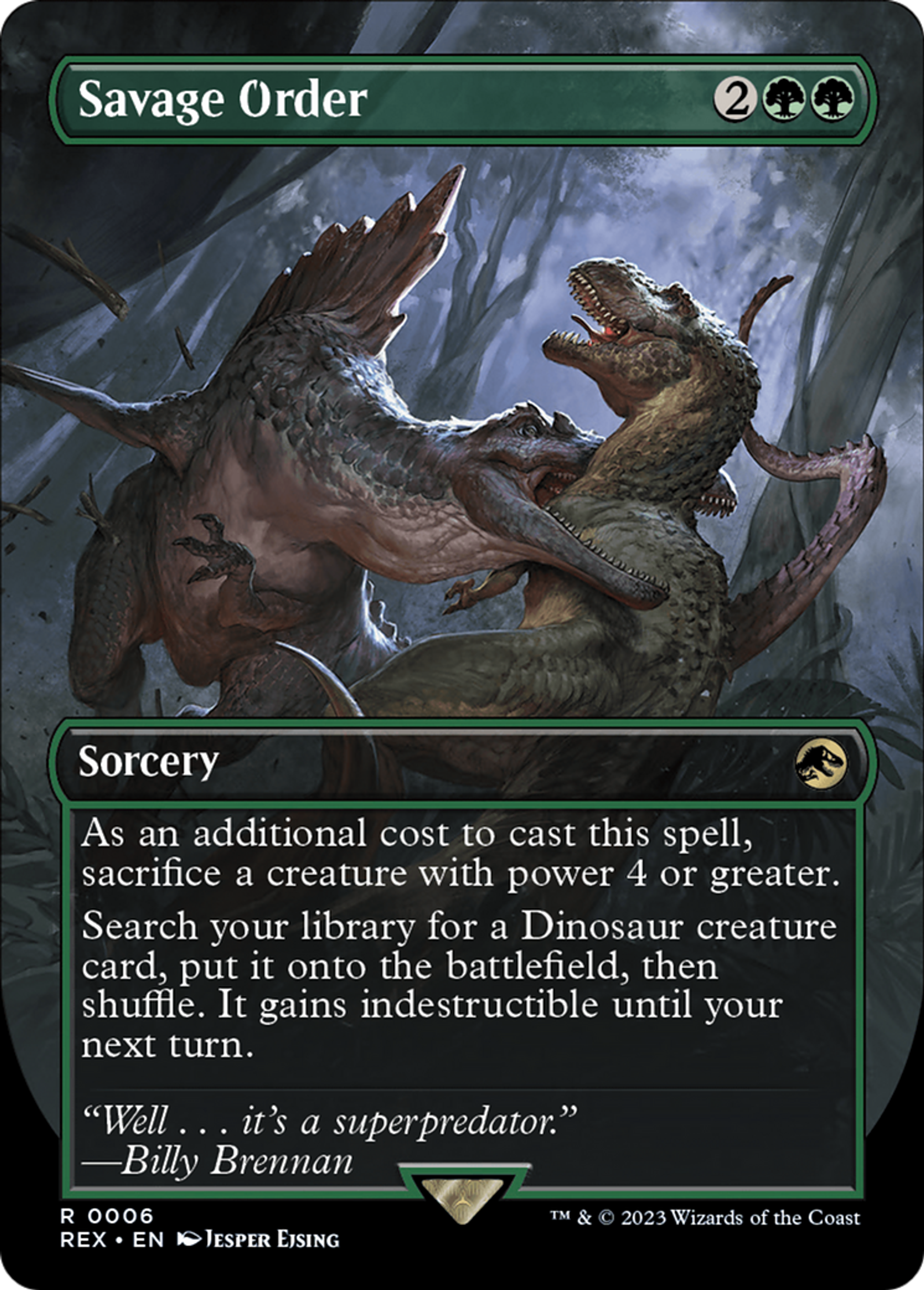Savage Order — Jurassic World Collection — Magic: The Gathering