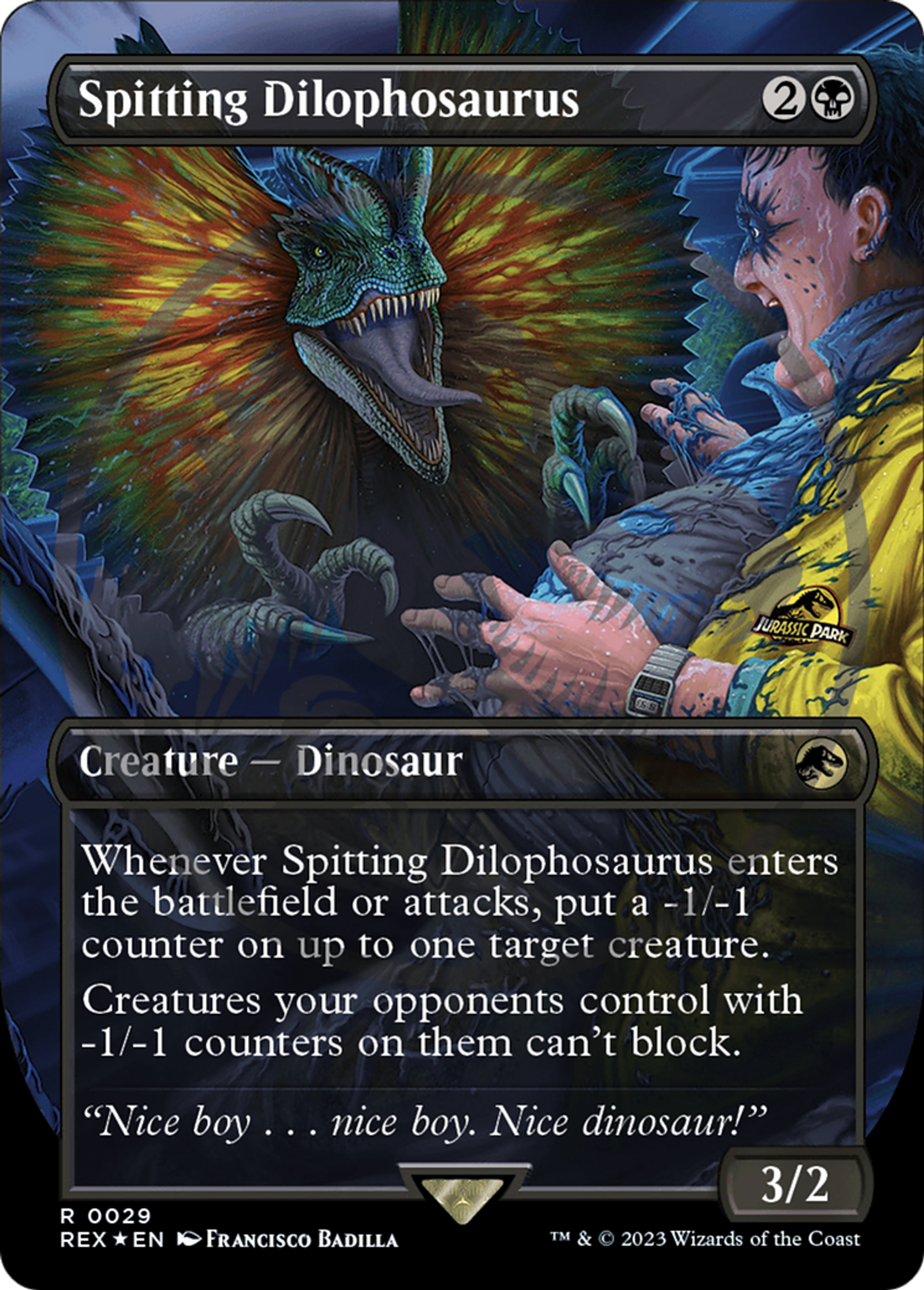 Spitting Dilophosaurus — Jurassic World Collection — Magic: The Gathering