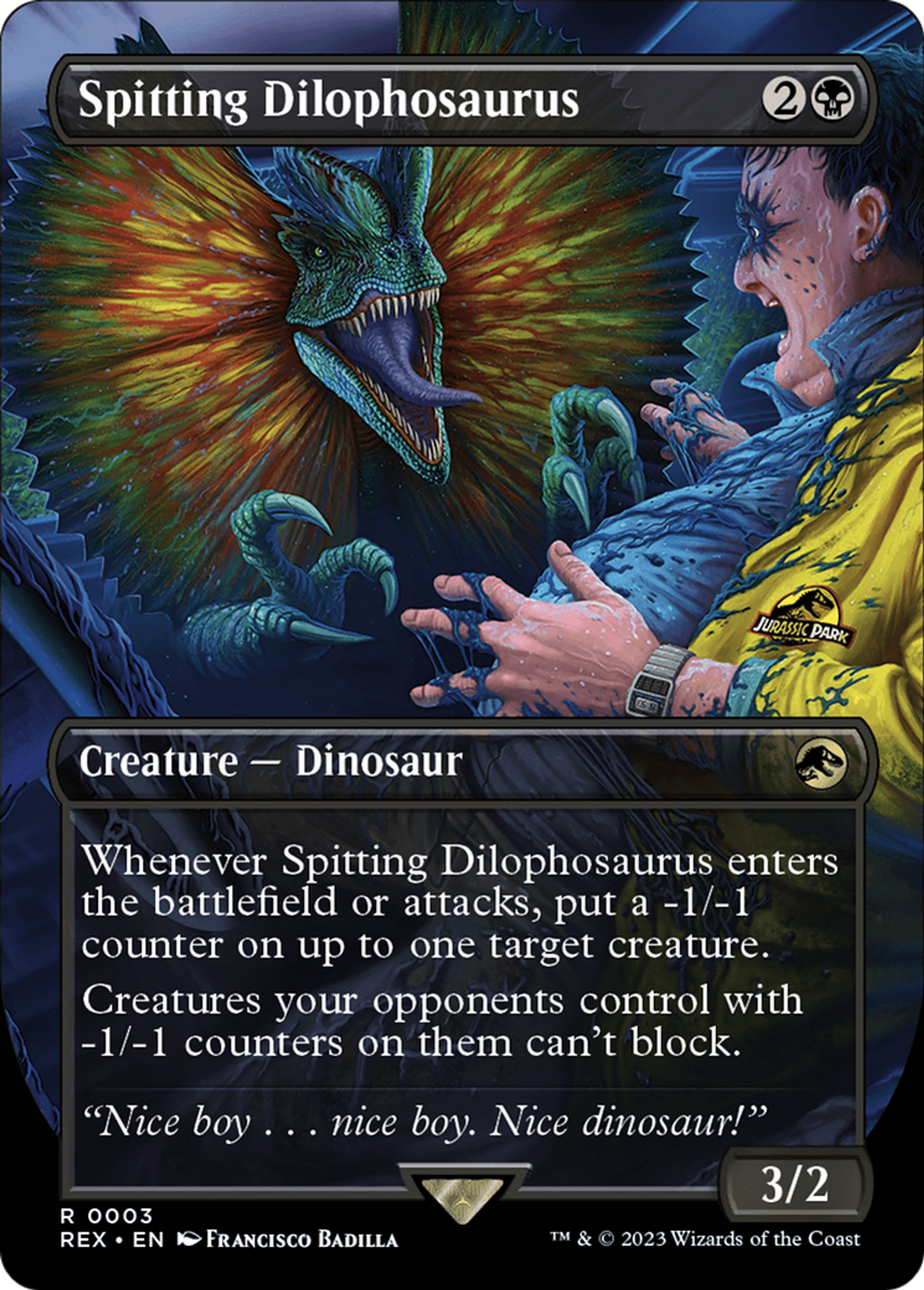 Spitting Dilophosaurus — Jurassic World Collection — Magic: The Gathering