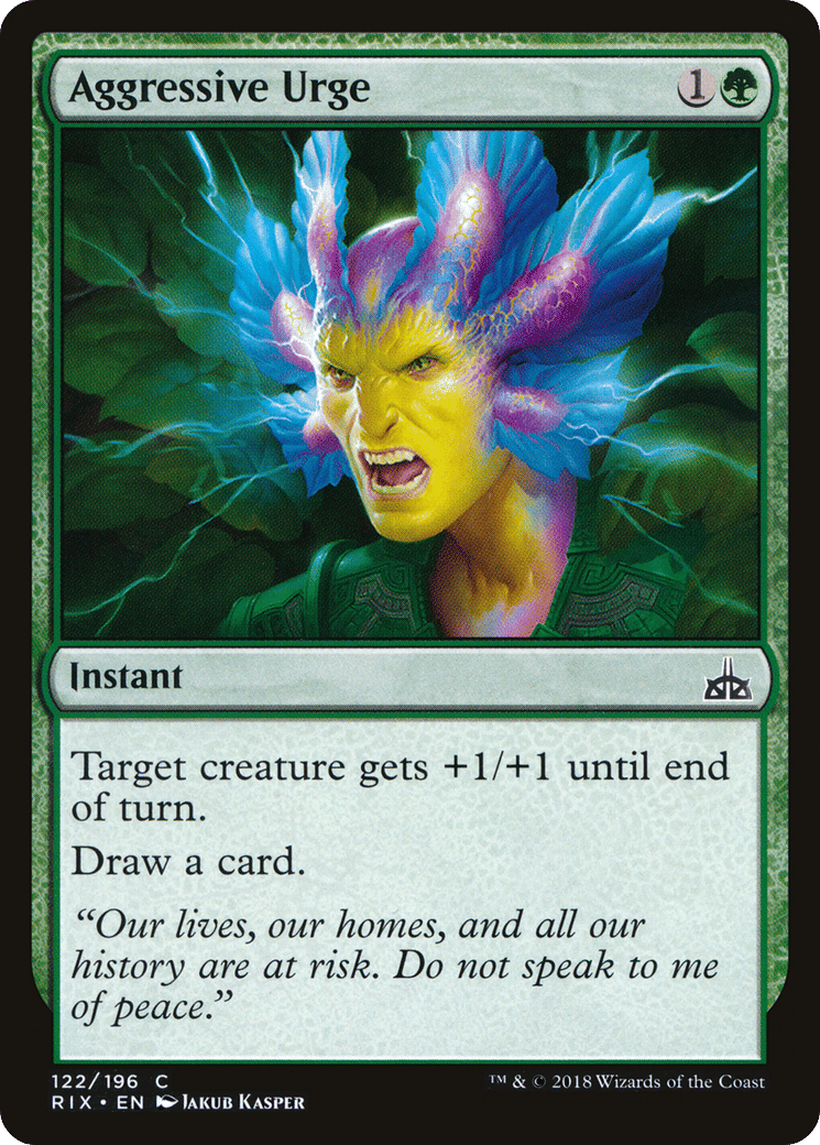 Aggressive Urge — Rivals of Ixalan — Magic: The Gathering