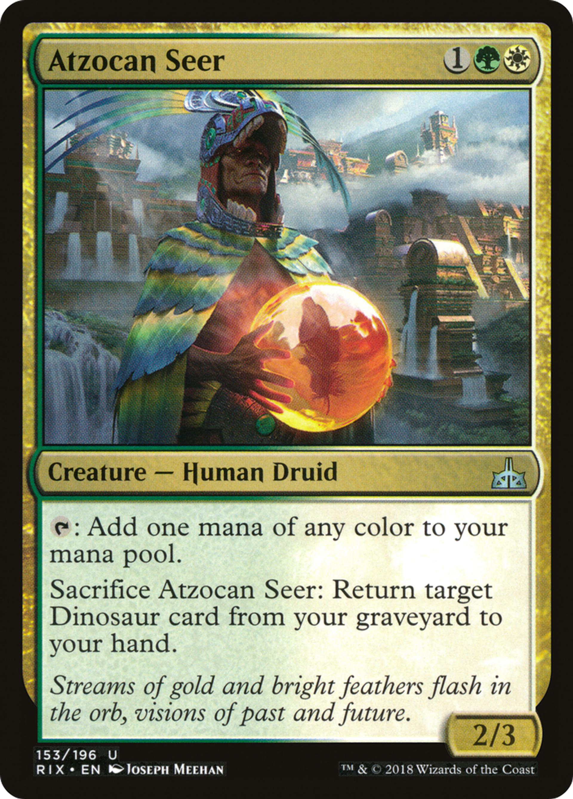 Atzocan Seer — Rivals of Ixalan — Magic: The Gathering