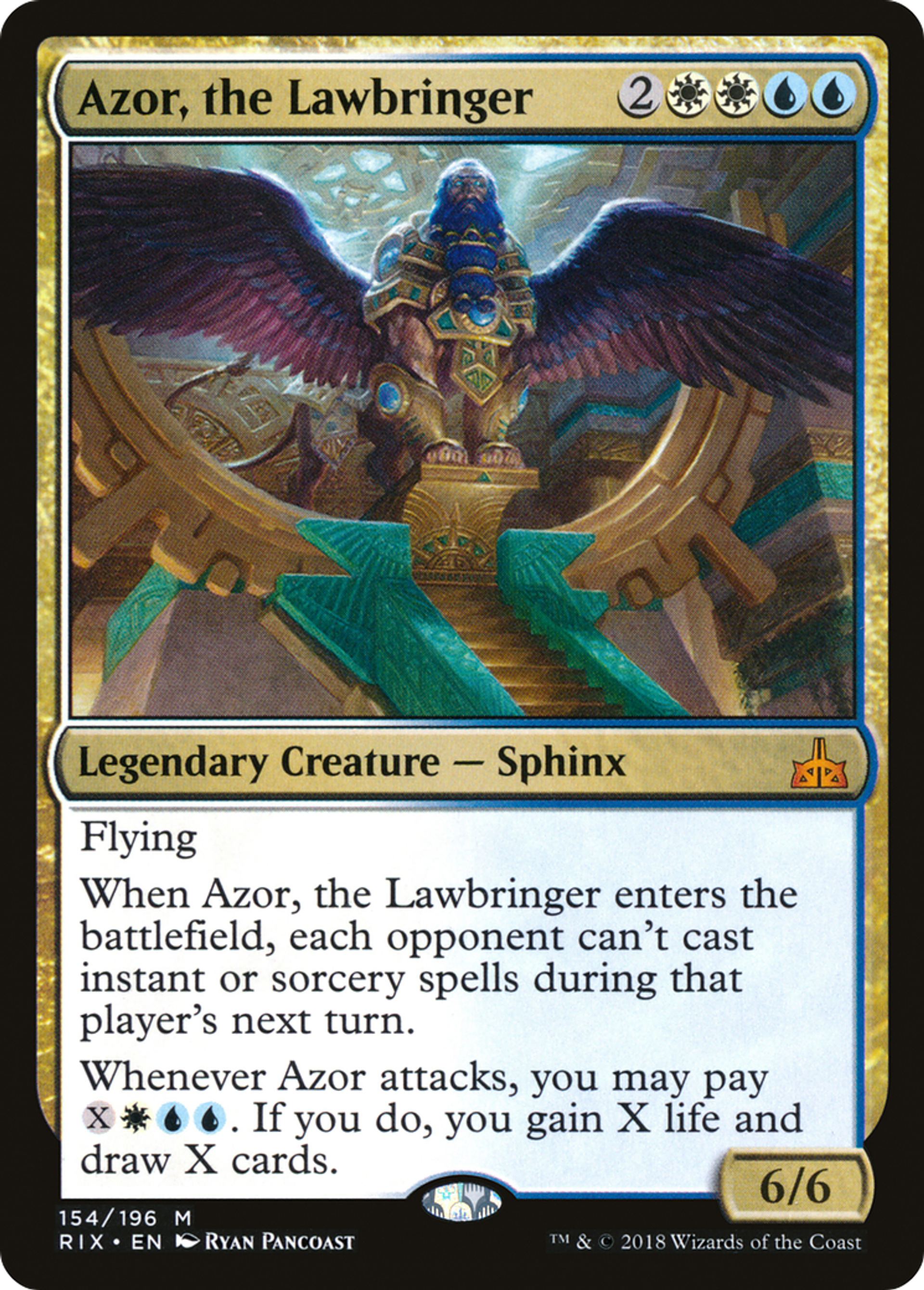 Azor, the Lawbringer — Rivals of Ixalan — Magic: The Gathering