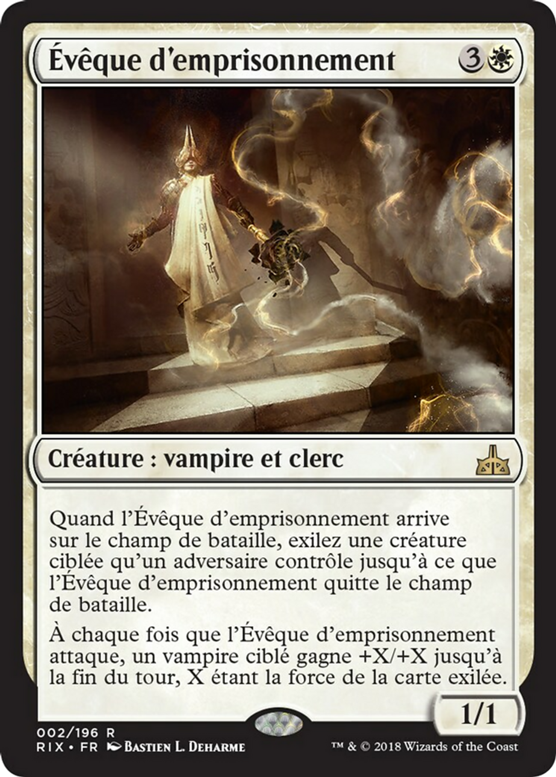 Évêque d'emprisonnement — Rivals of Ixalan — Magic: The Gathering