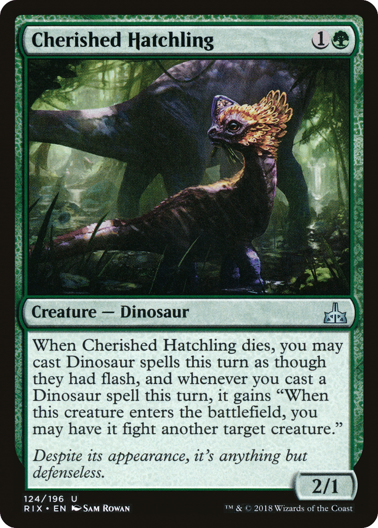 Cherished Hatchling — Rivals of Ixalan — Magic: The Gathering