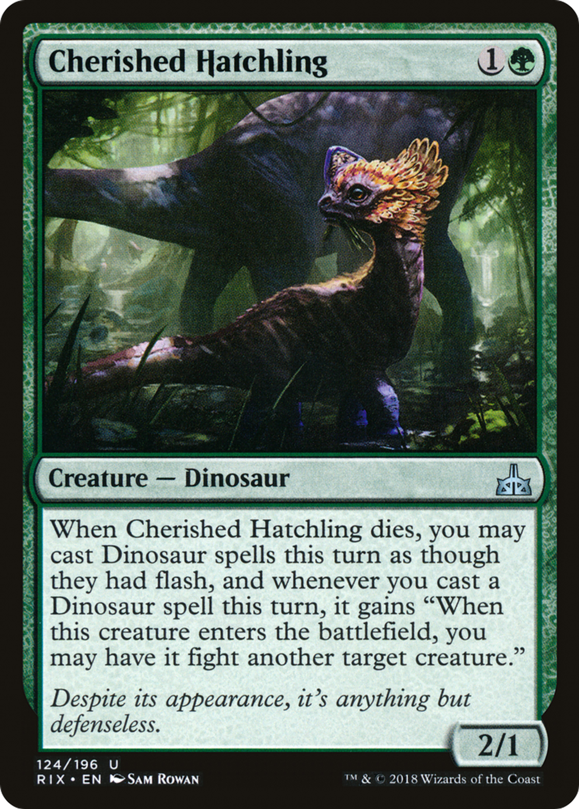 Cherished Hatchling — Rivals of Ixalan — Magic: The Gathering