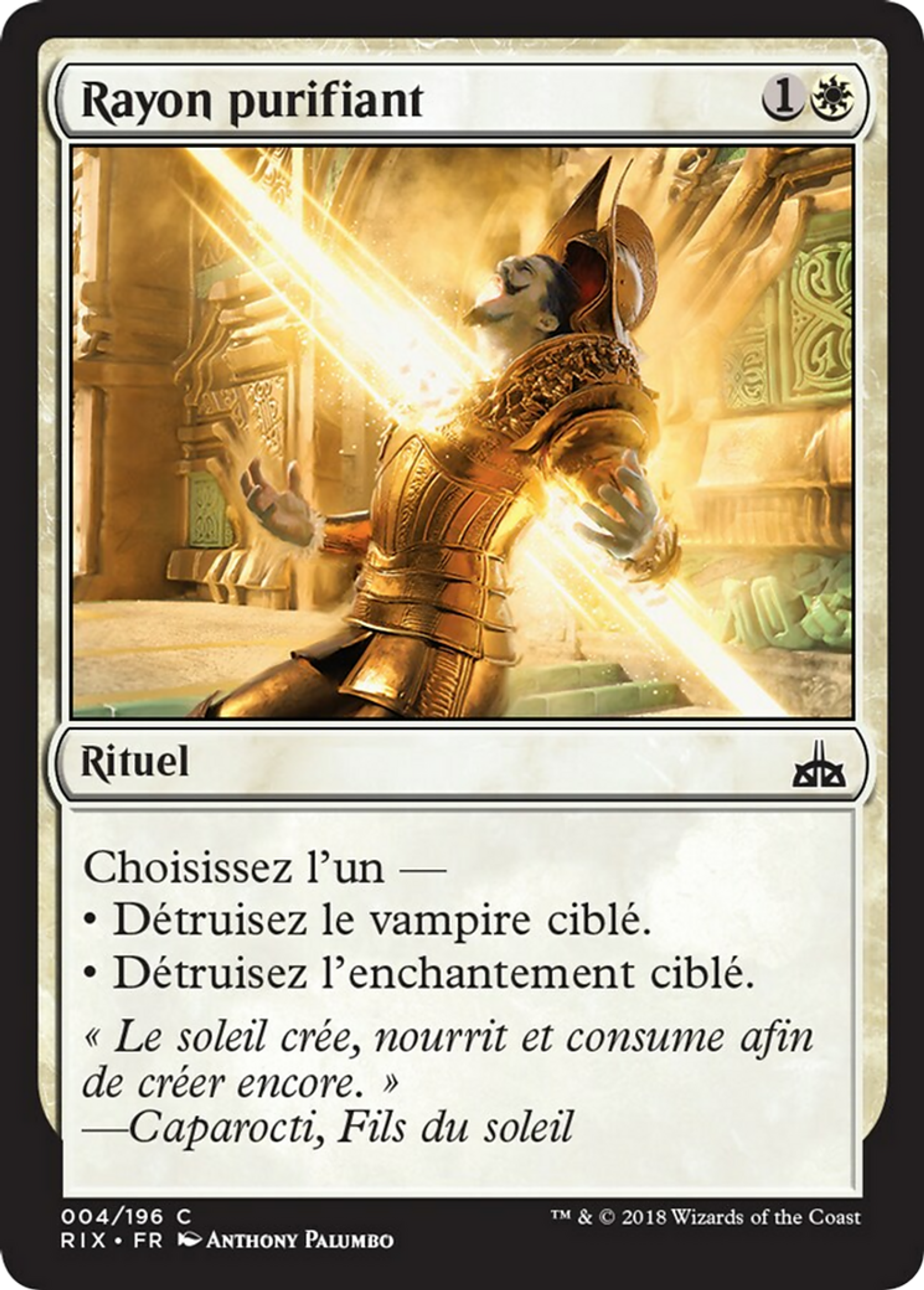 Rayon purifiant — Rivals of Ixalan — Magic: The Gathering