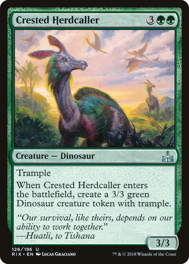 Crested Herdcaller — Rivals of Ixalan — Magic: The Gathering