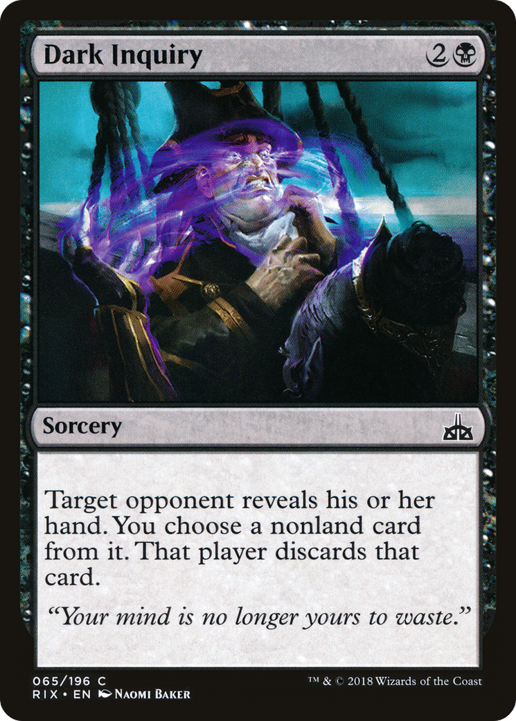 Dark Inquiry — Rivals of Ixalan — Magic: The Gathering