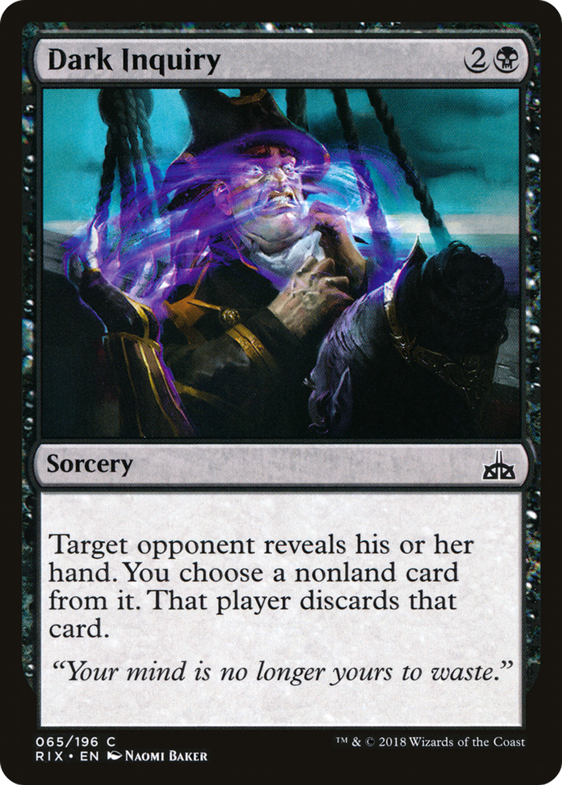 Dark Inquiry — Rivals of Ixalan — Magic: The Gathering