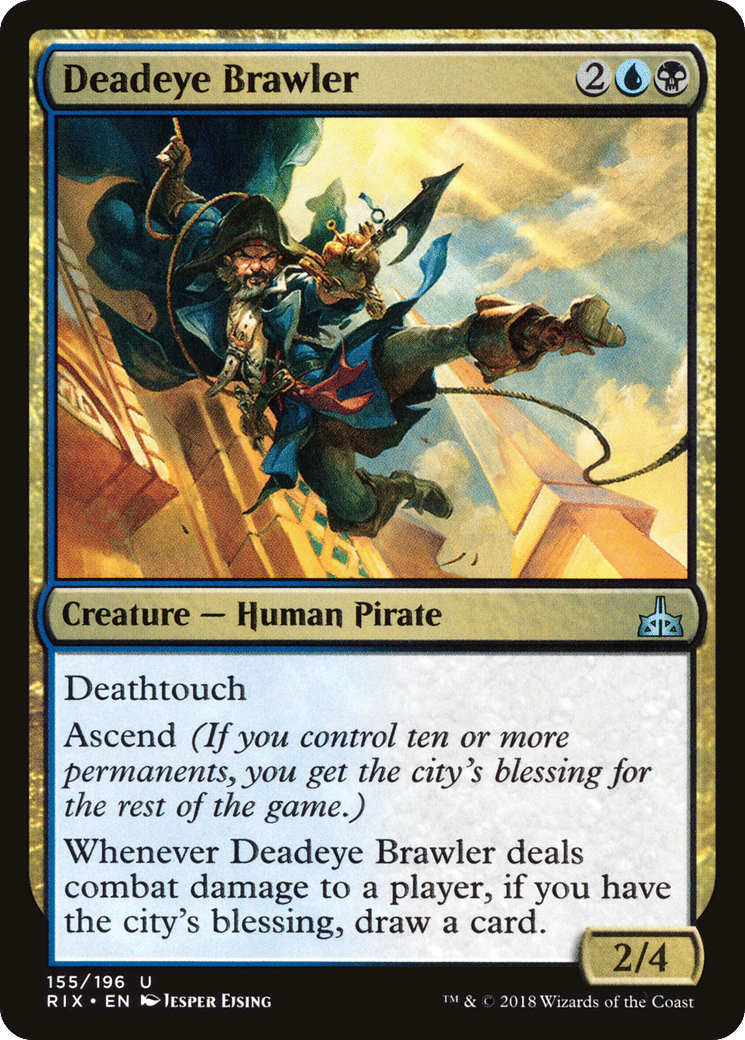 Deadeye Brawler — Rivals of Ixalan — Magic: The Gathering
