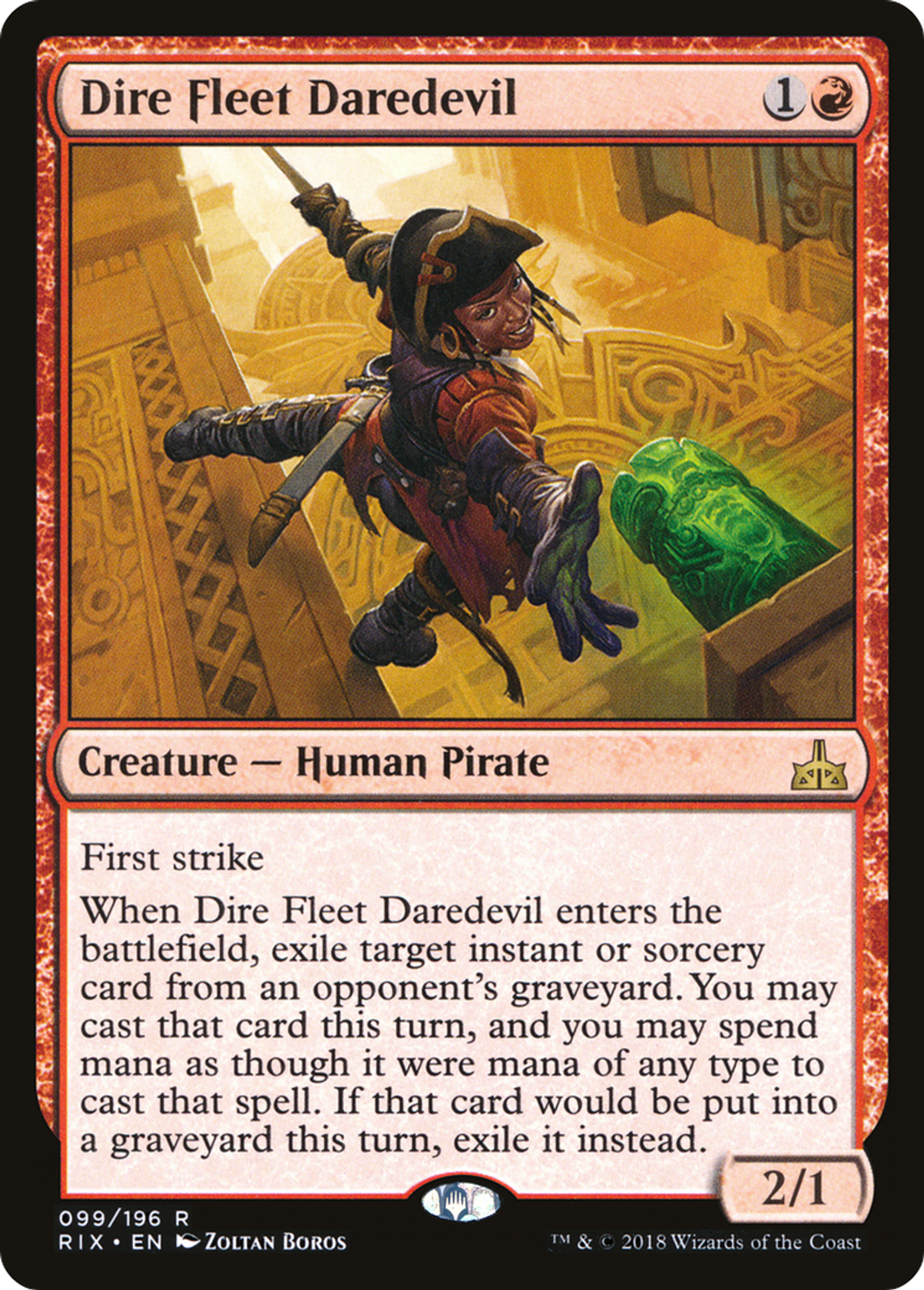 Dire Fleet Daredevil — Rivals of Ixalan — Magic: The Gathering