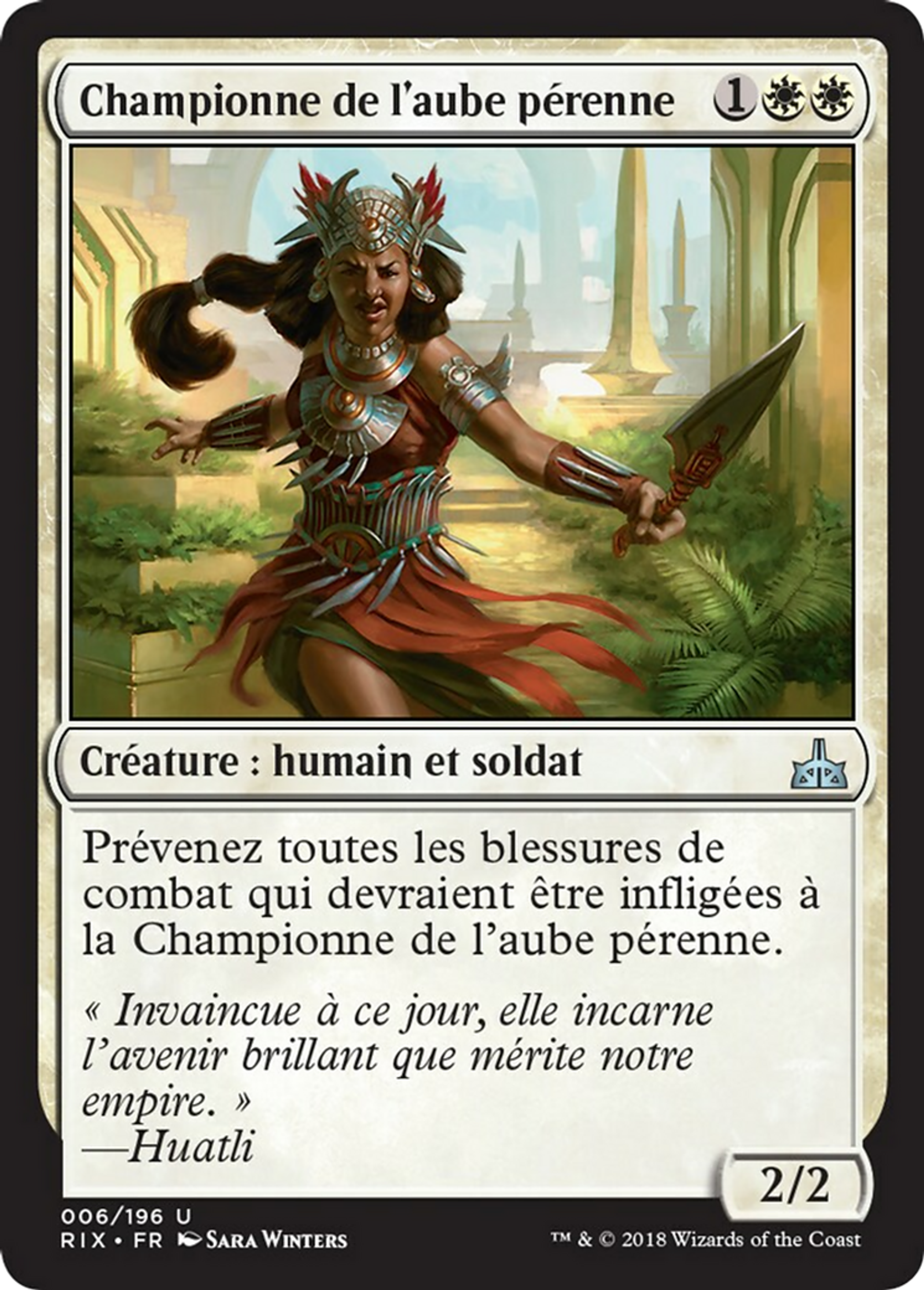 Championne de l'aube pérenne — Rivals of Ixalan — Magic: The Gathering