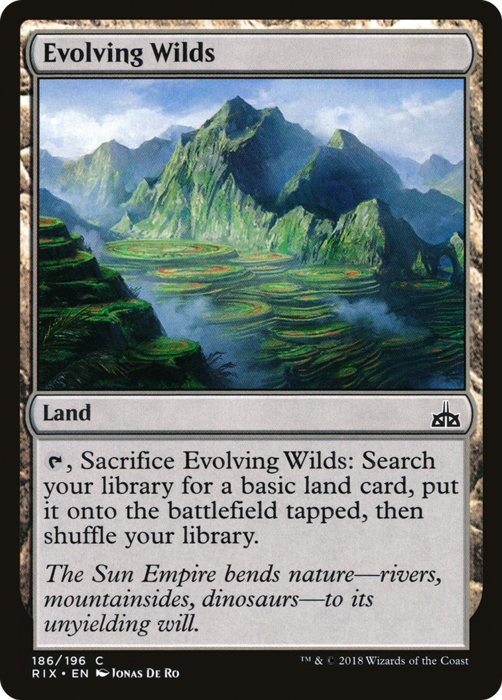 Evolving Wilds — Rivals of Ixalan — Magic: The Gathering