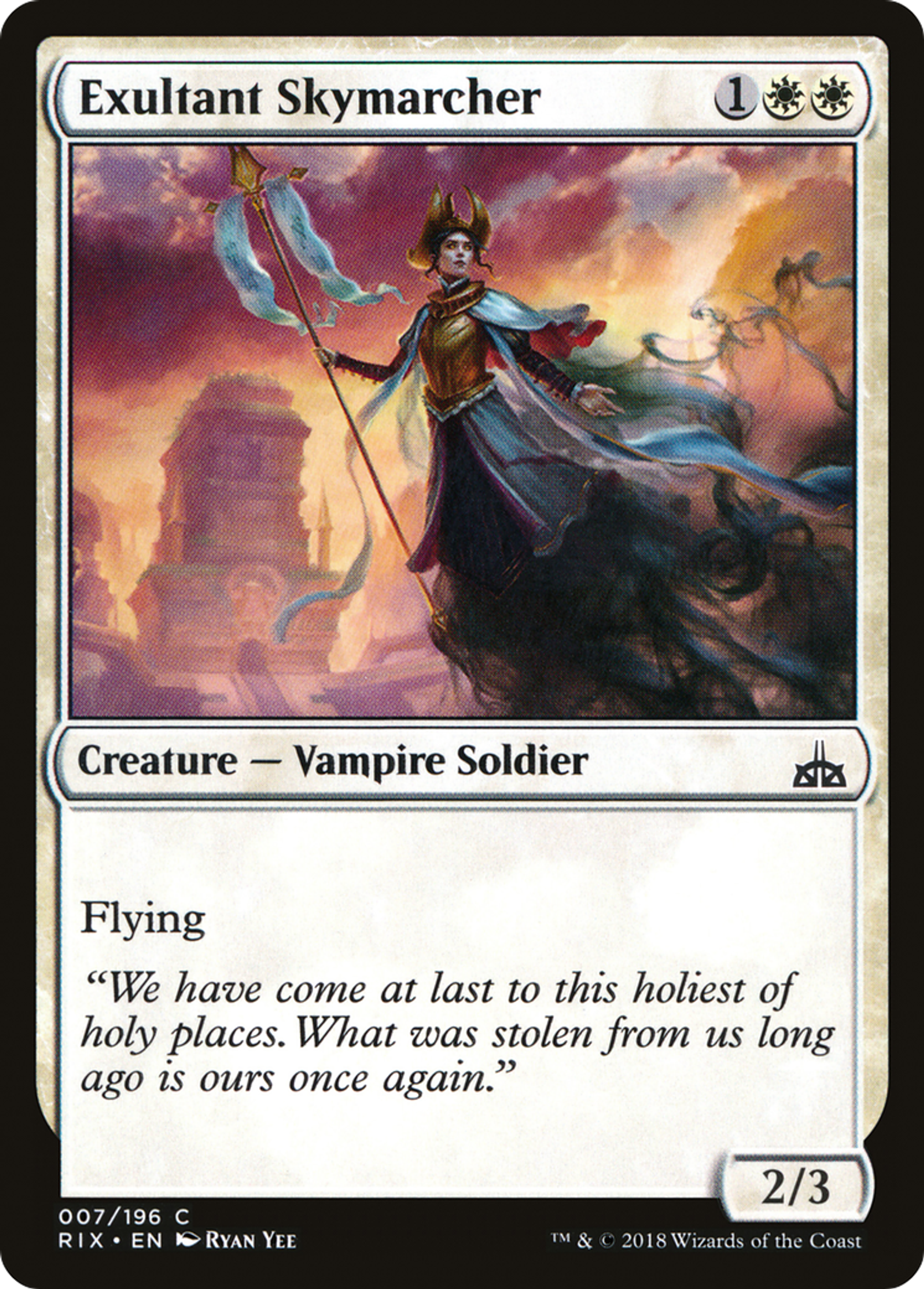 Exultant Skymarcher — Rivals of Ixalan — Magic: The Gathering