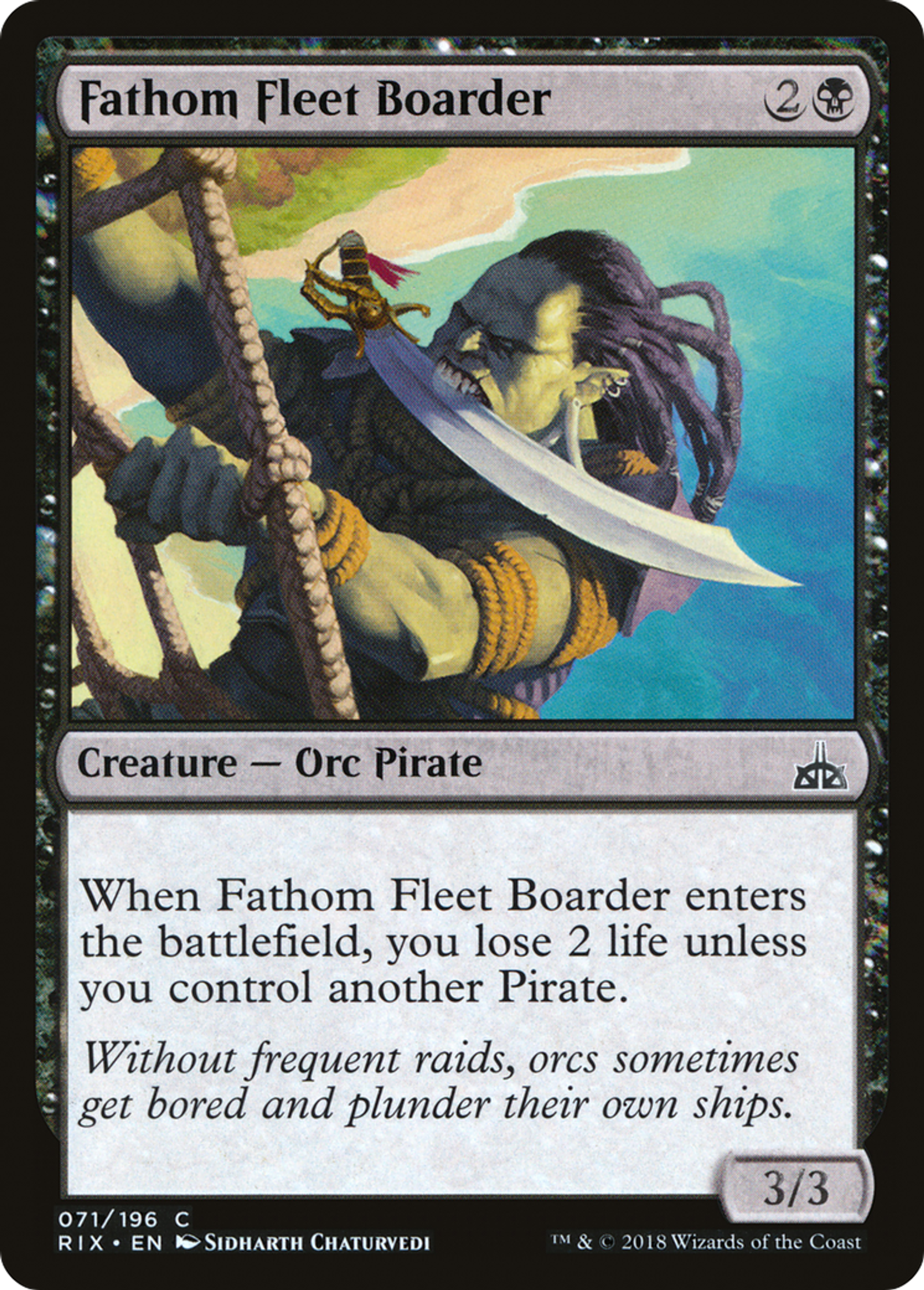 Fathom Fleet Boarder — Rivals of Ixalan — Magic: The Gathering