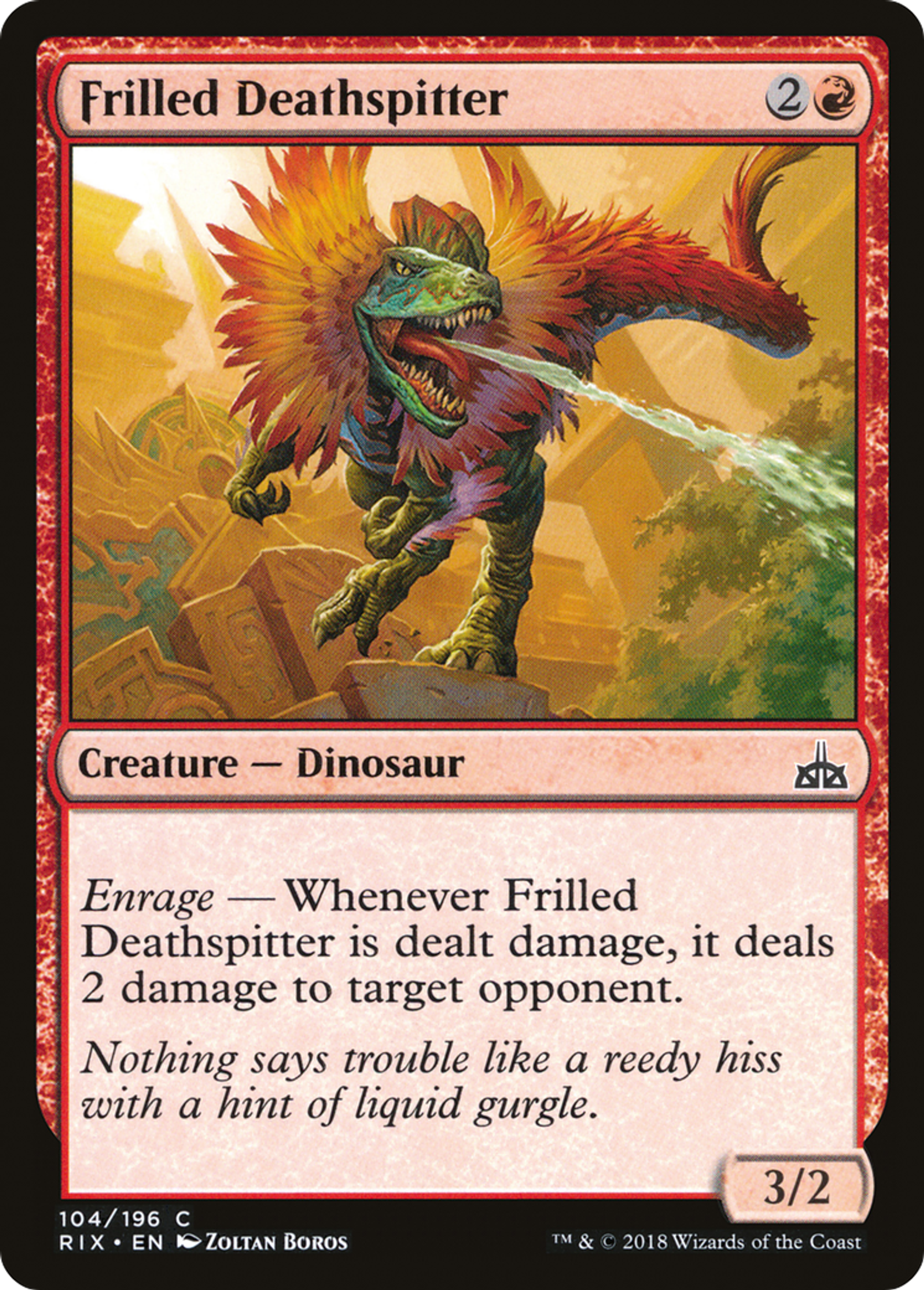 Frilled Deathspitter — Rivals of Ixalan — Magic: The Gathering