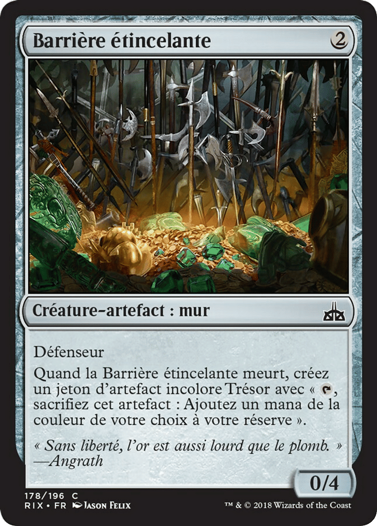 Barrière étincelante — Rivals of Ixalan — Magic: The Gathering