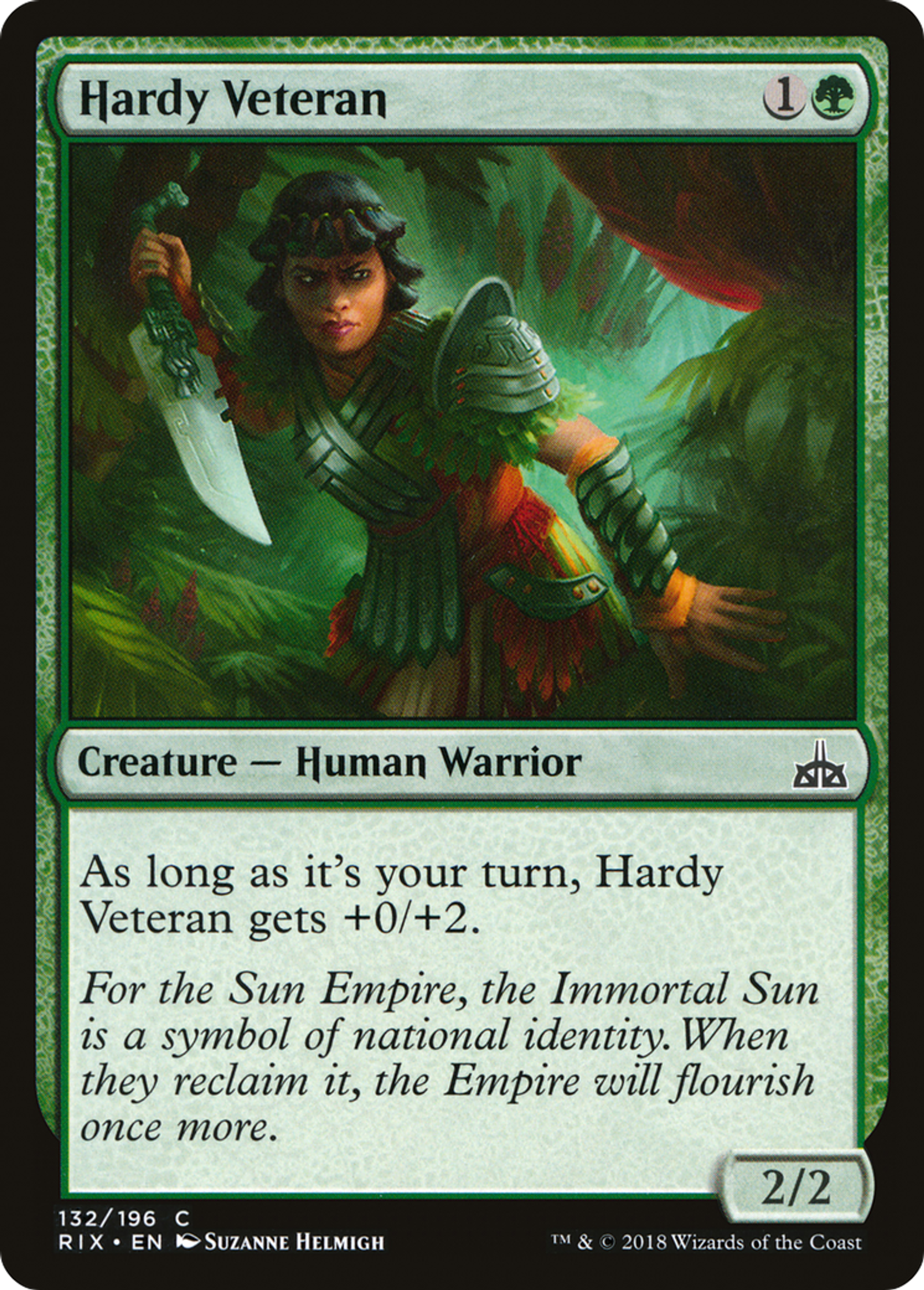 Hardy Veteran — Rivals of Ixalan — Magic: The Gathering