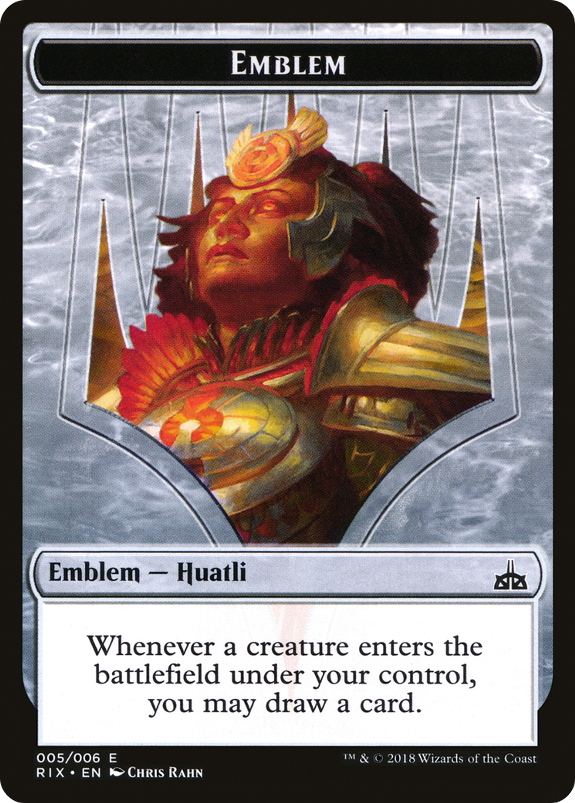Huatli, Radiant Champion Emblem — Rivals of Ixalan — Magic: The Gathering