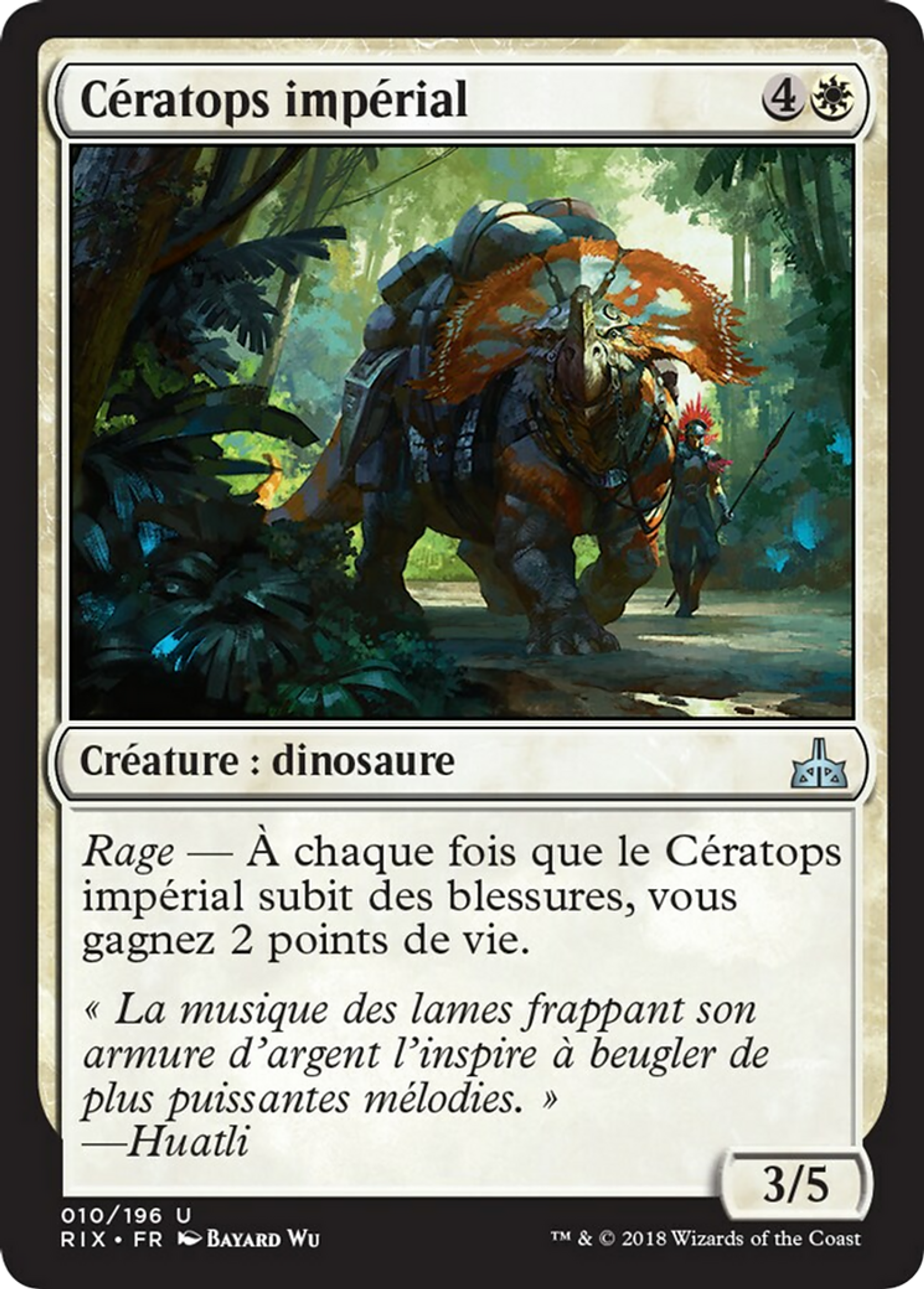Cératops impérial — Rivals of Ixalan — Magic: The Gathering