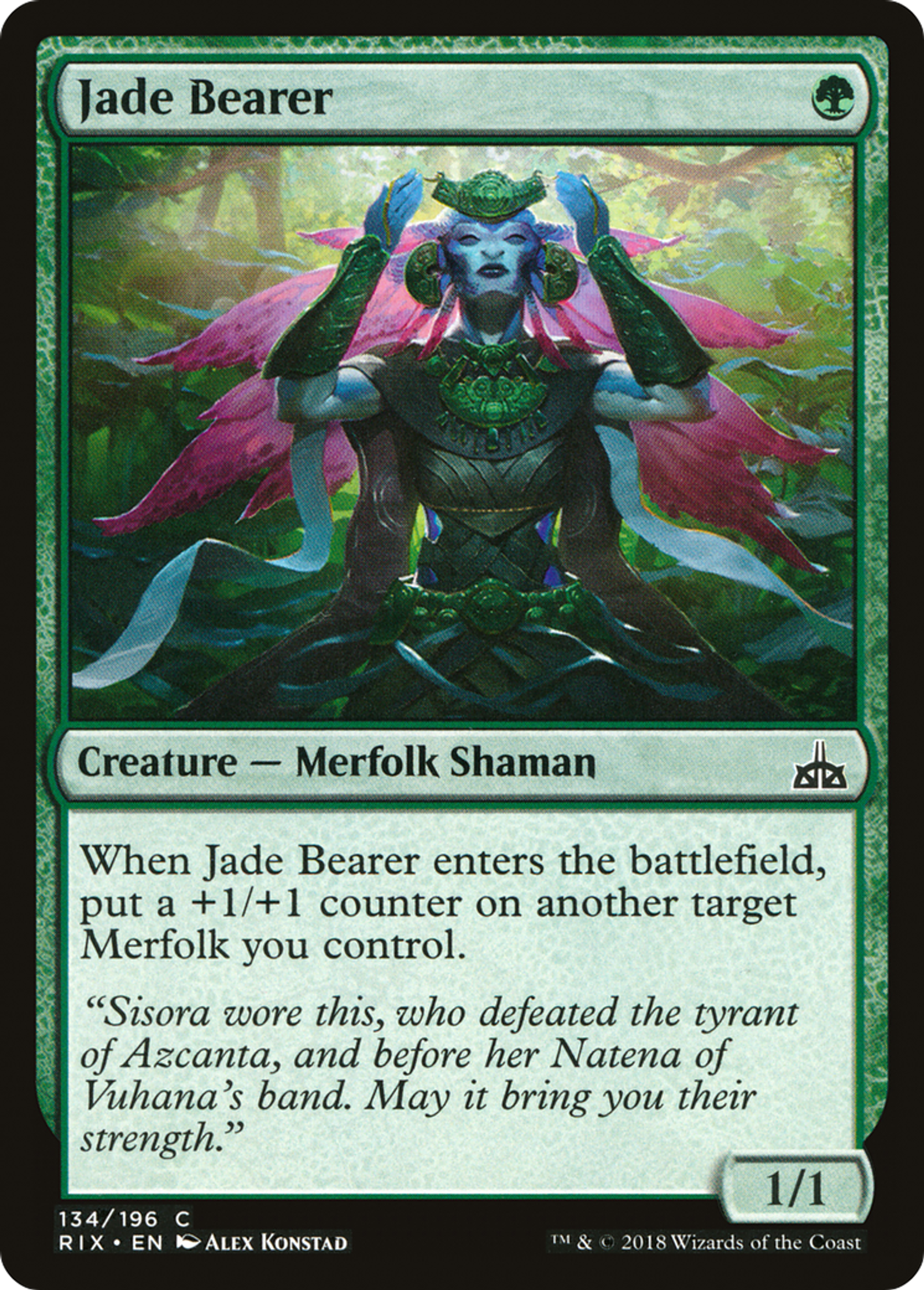 Jade Bearer — Rivals of Ixalan — Magic: The Gathering