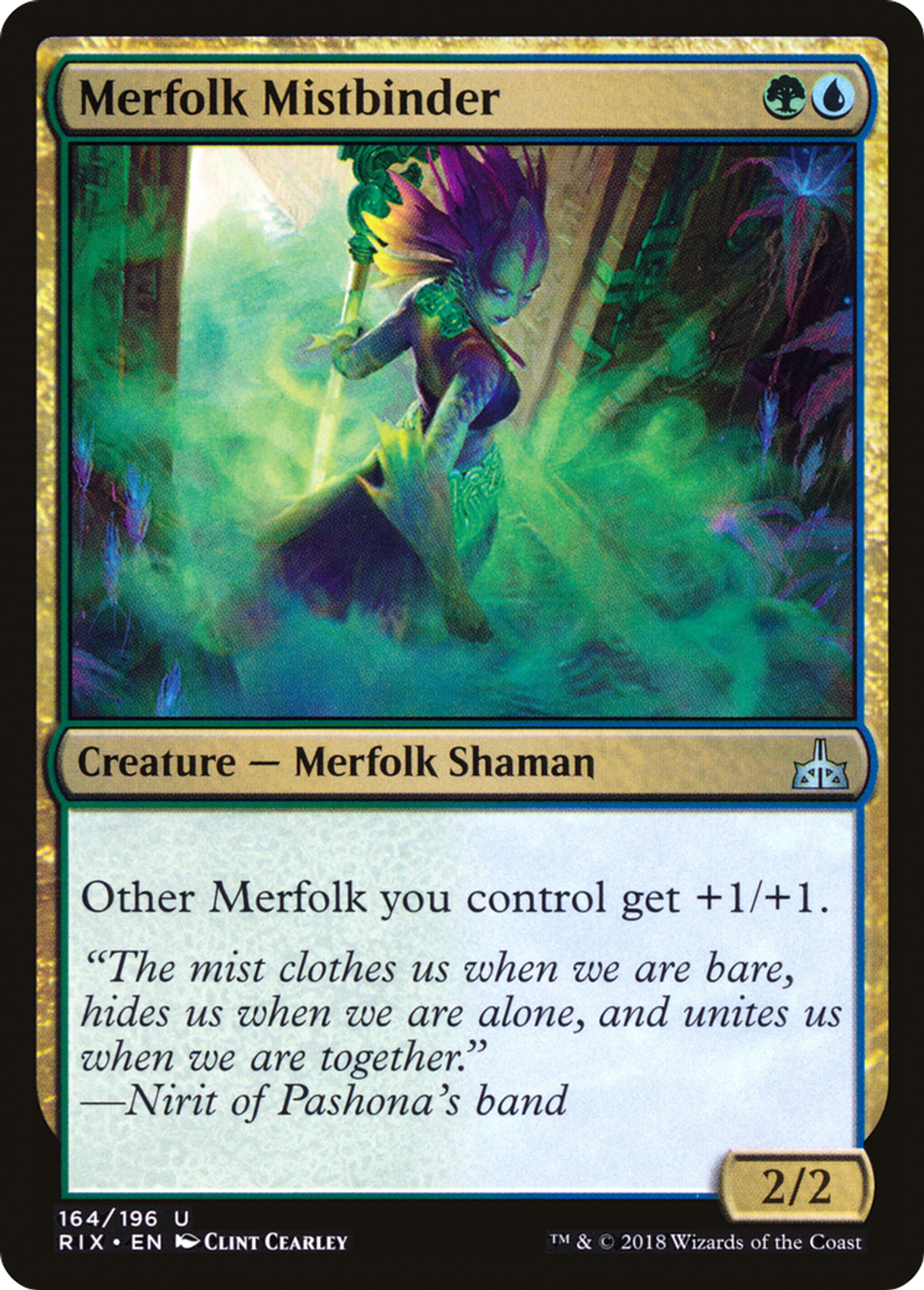 Merfolk Mistbinder — Rivals of Ixalan — Magic: The Gathering