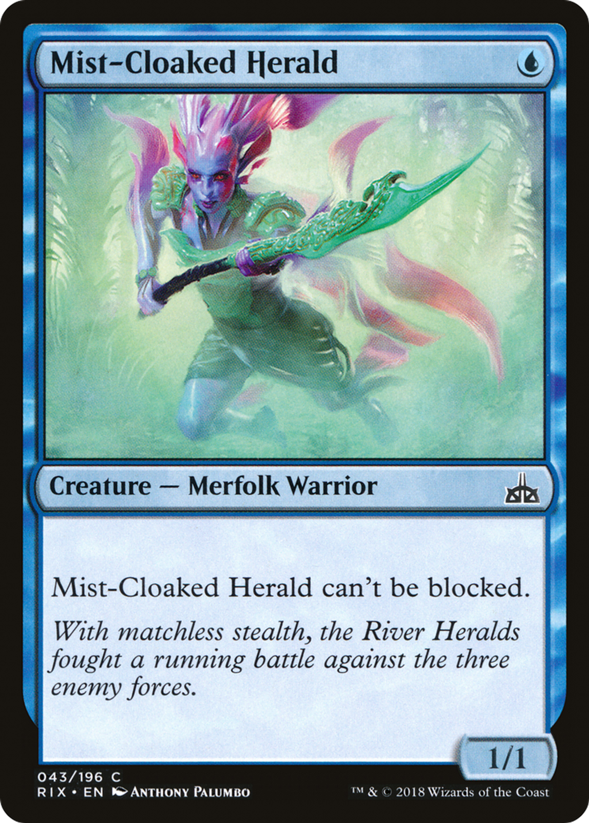 Mist-Cloaked Herald — Rivals of Ixalan — Magic: The Gathering