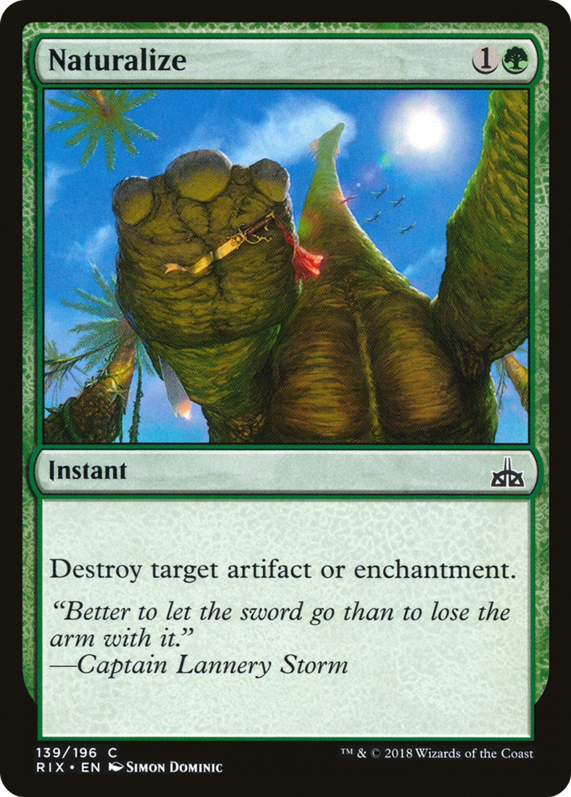 Naturalize — Rivals of Ixalan — Magic: The Gathering