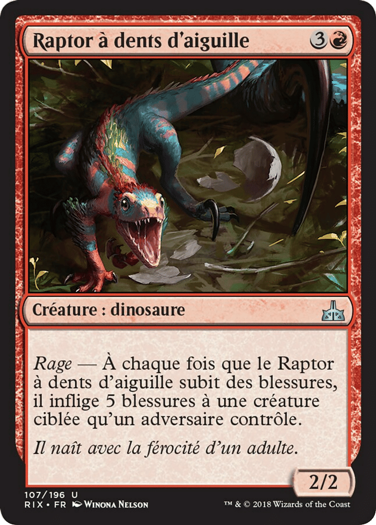 Raptor à dents d'aiguille — Rivals of Ixalan — Magic: The Gathering