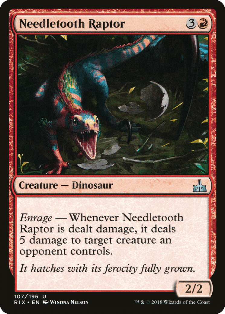 Needletooth Raptor — Rivals of Ixalan — Magic: The Gathering