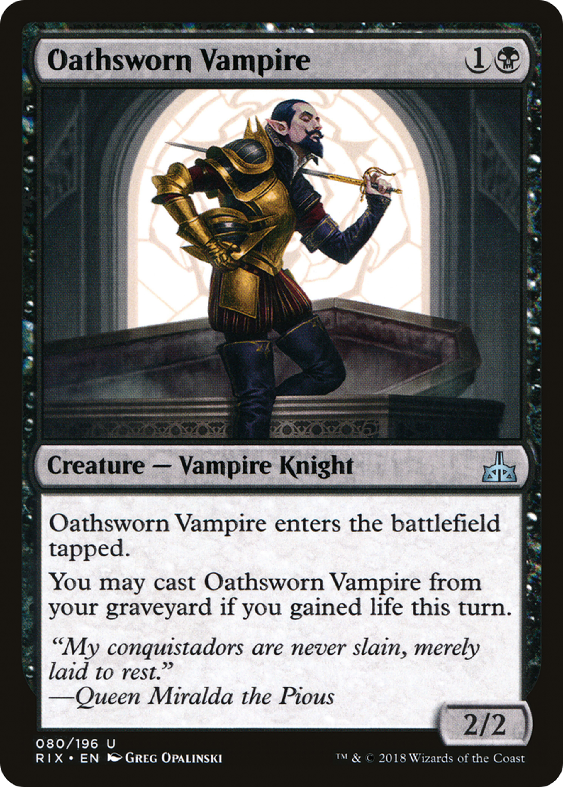 Vampire assermenté — Rivals of Ixalan — Magic: The Gathering