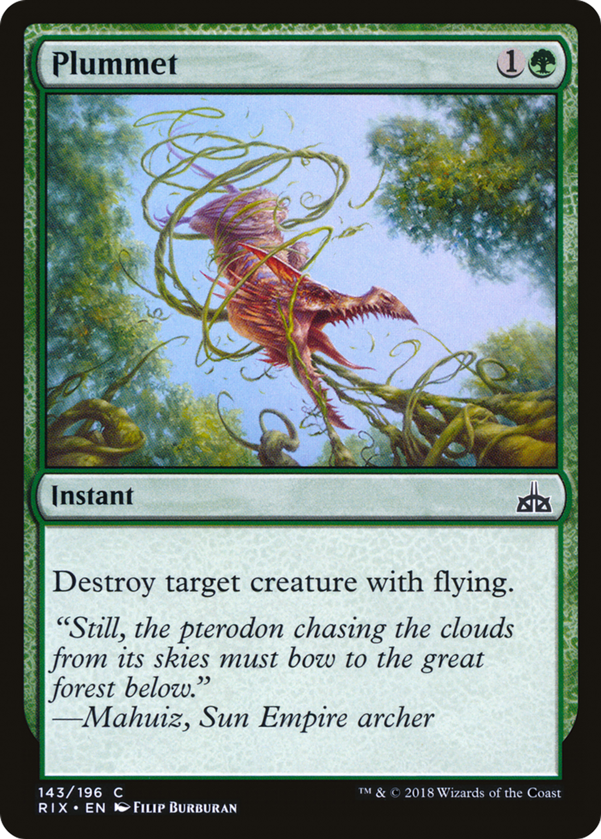 Plummet — Rivals of Ixalan — Magic: The Gathering