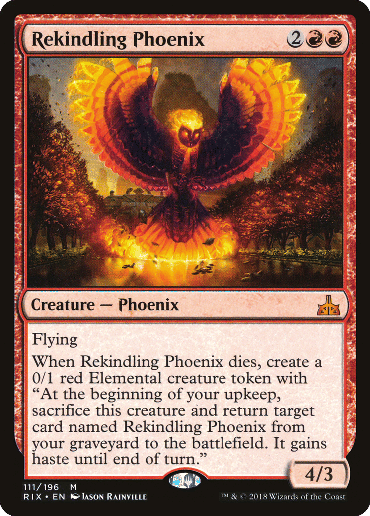 Rekindling Phoenix — Rivals of Ixalan — Magic: The Gathering