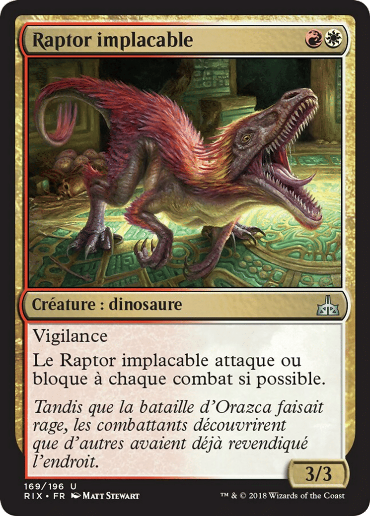 Raptor implacable — Rivals of Ixalan — Magic: The Gathering