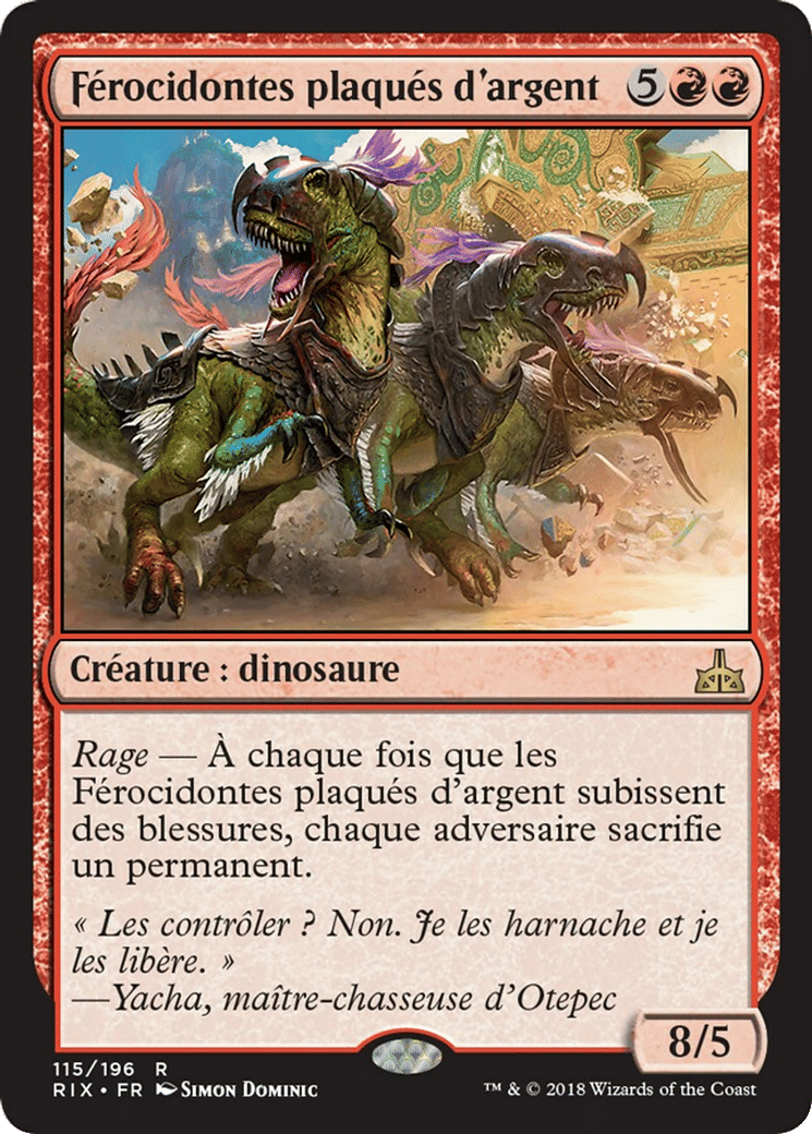 Férocidontes plaqués d'argent — Rivals of Ixalan — Magic: The Gathering