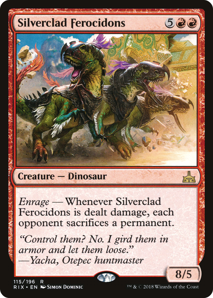 Silverclad Ferocidons — Rivals of Ixalan — Magic: The Gathering