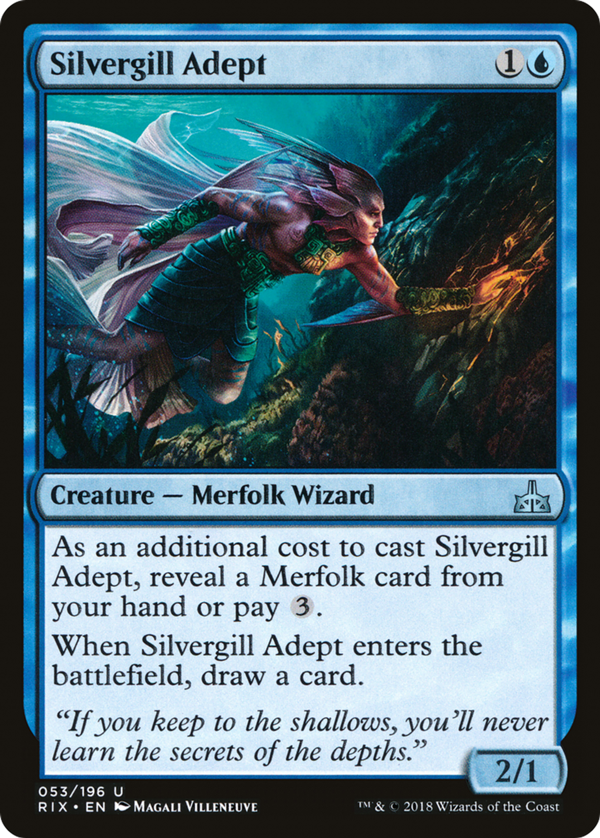 Silvergill Adept — Rivals of Ixalan — Magic: The Gathering