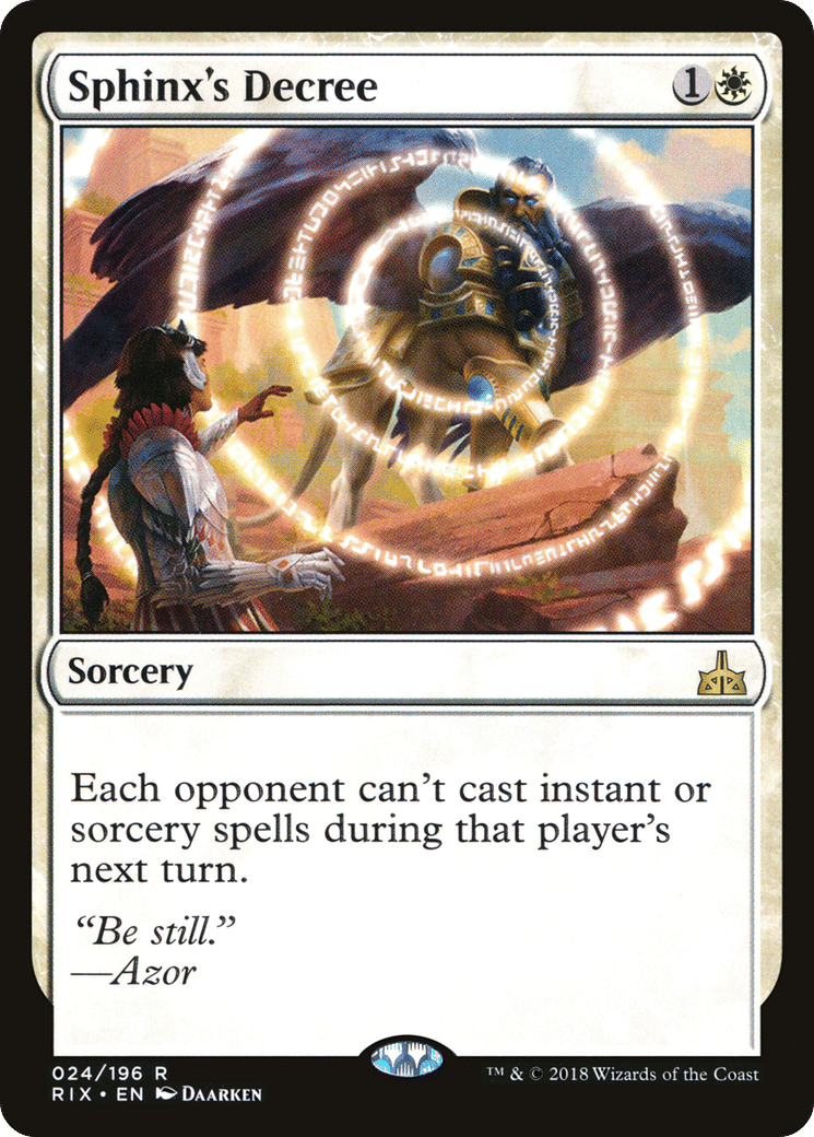 Sphinx's Decree — Rivals of Ixalan — Magic: The Gathering