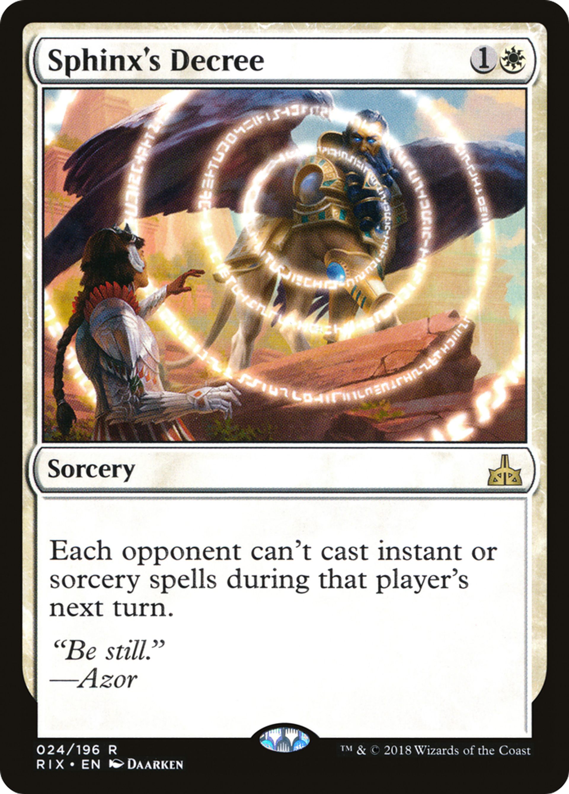 Sphinx's Decree — Rivals of Ixalan — Magic: The Gathering
