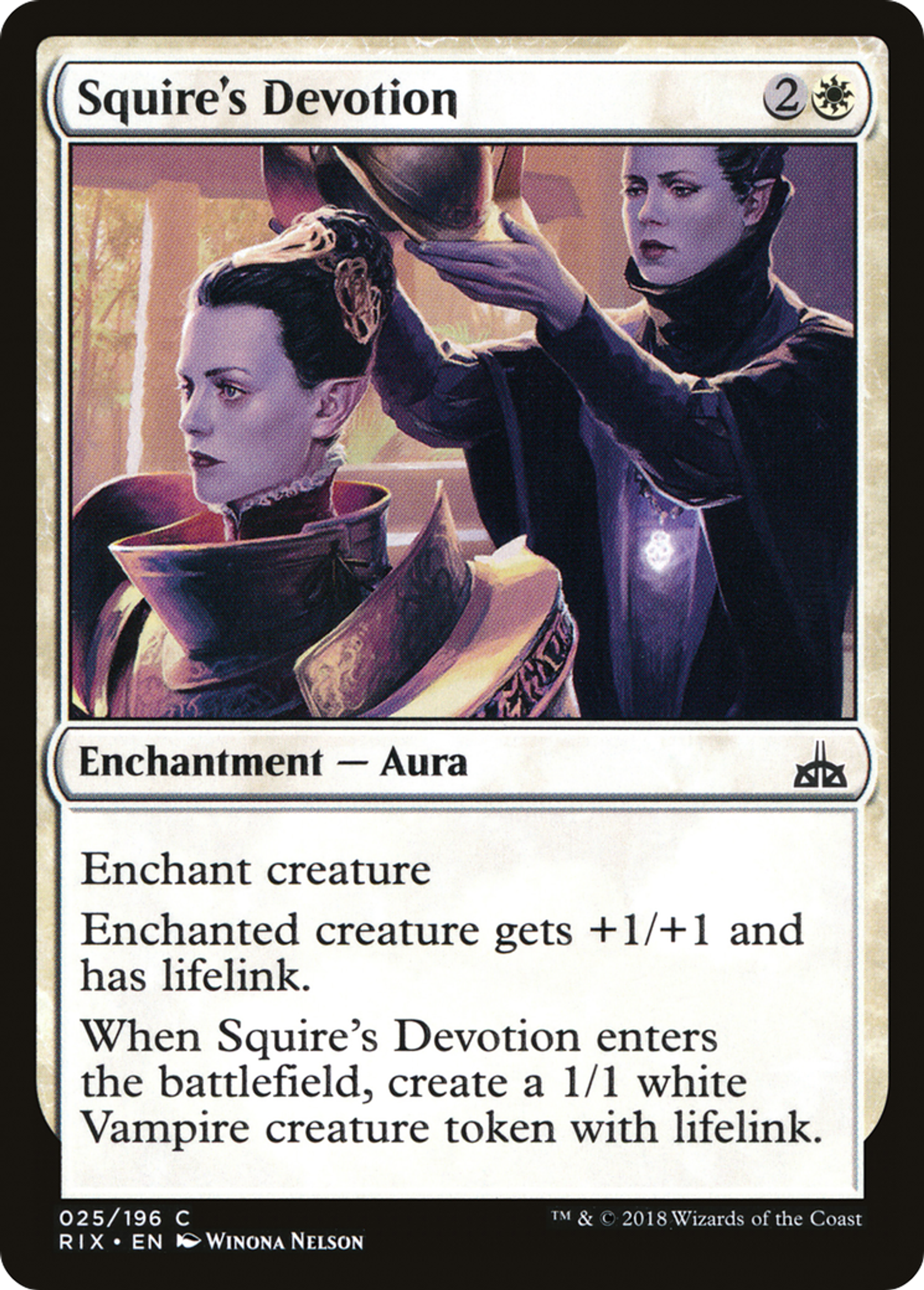 Squire's Devotion — Rivals of Ixalan — Magic: The Gathering