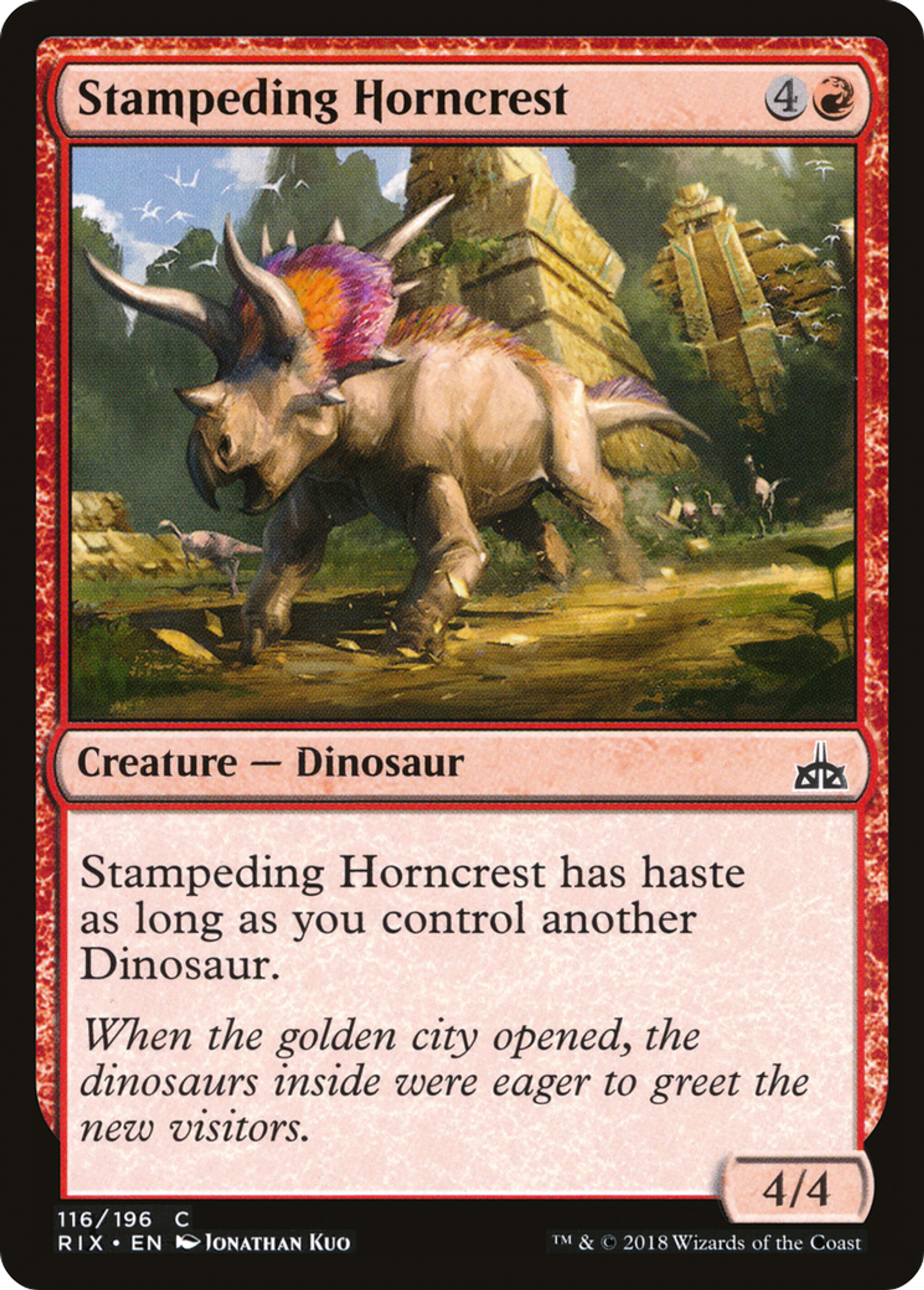 Stampeding Horncrest — Rivals of Ixalan — Magic: The Gathering