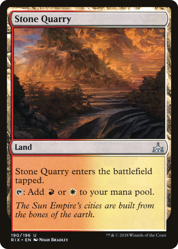 Stone Quarry — Rivals of Ixalan — Magic: The Gathering