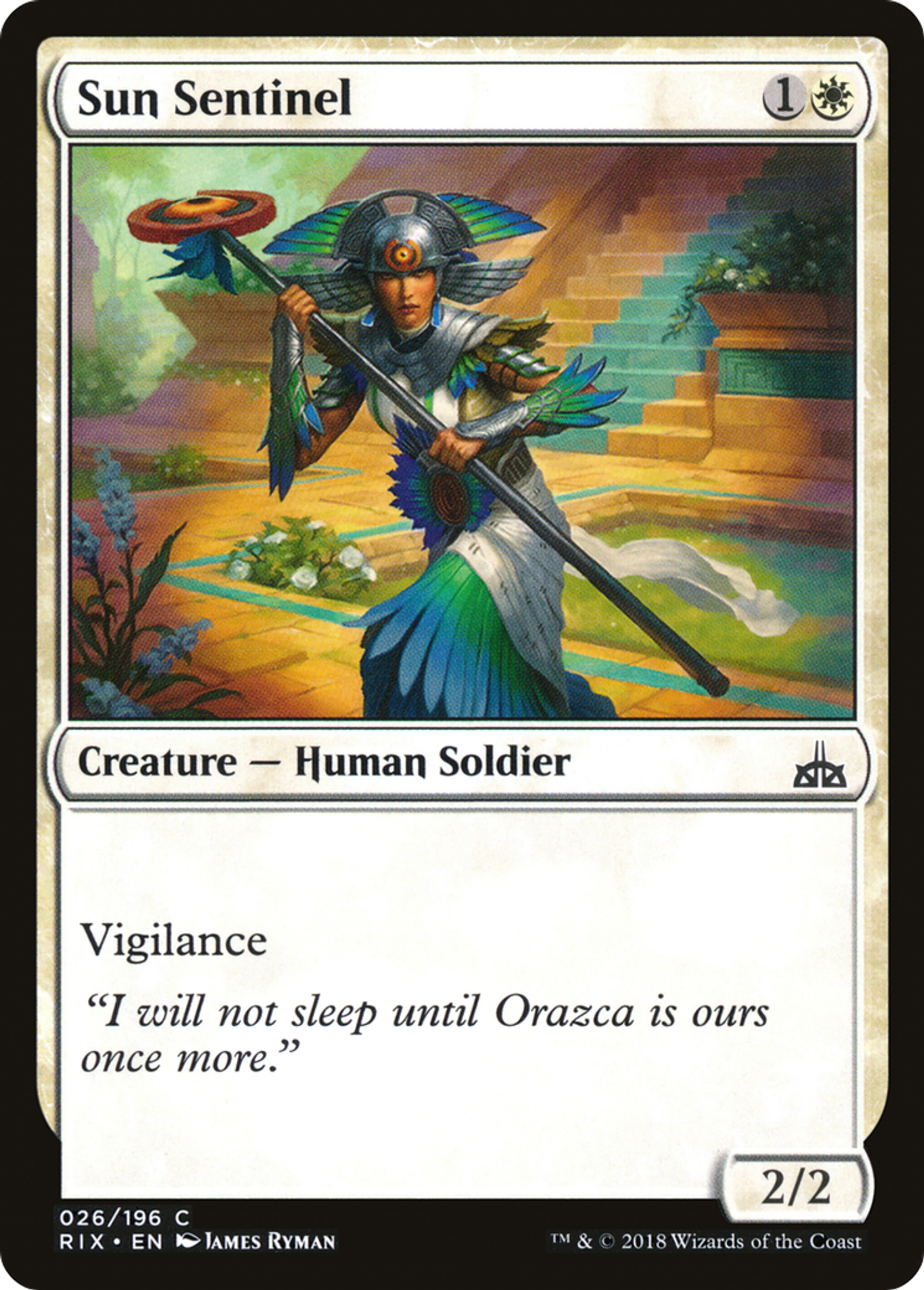 Sun Sentinel — Rivals of Ixalan — Magic: The Gathering