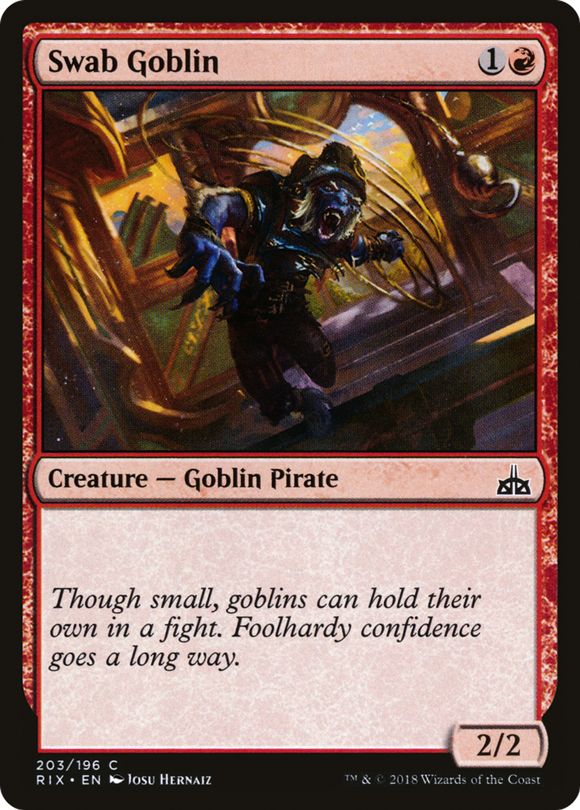 Swab Goblin — Rivals of Ixalan — Magic: The Gathering