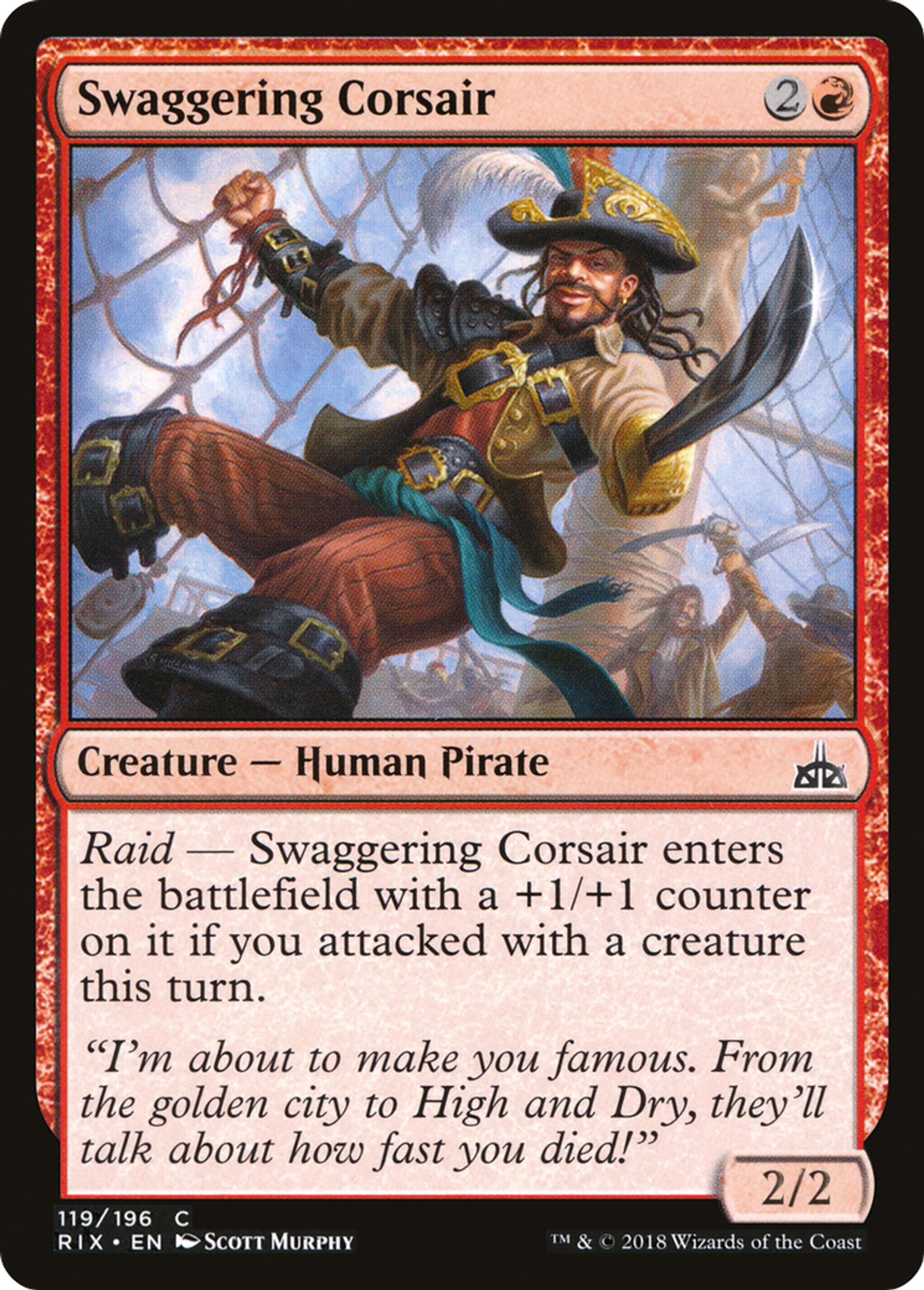 Swaggering Corsair — Rivals of Ixalan — Magic: The Gathering