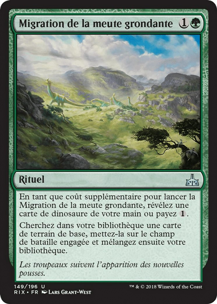 Migration de la meute grondante — Rivals of Ixalan — Magic: The Gathering