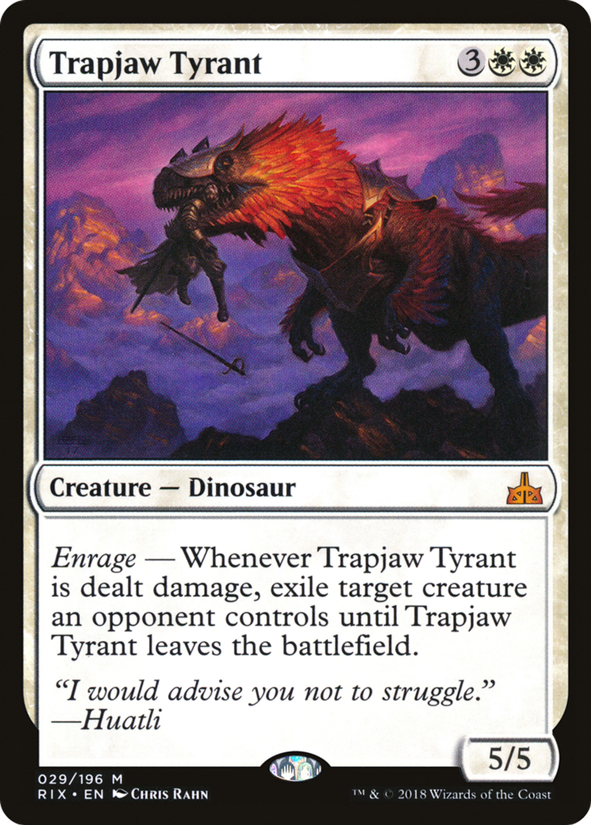 Trapjaw Tyrant — Rivals of Ixalan — Magic: The Gathering