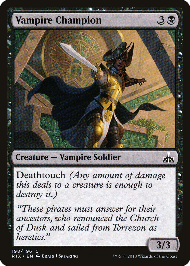 Vampire Champion — Rivals of Ixalan — Magic: The Gathering