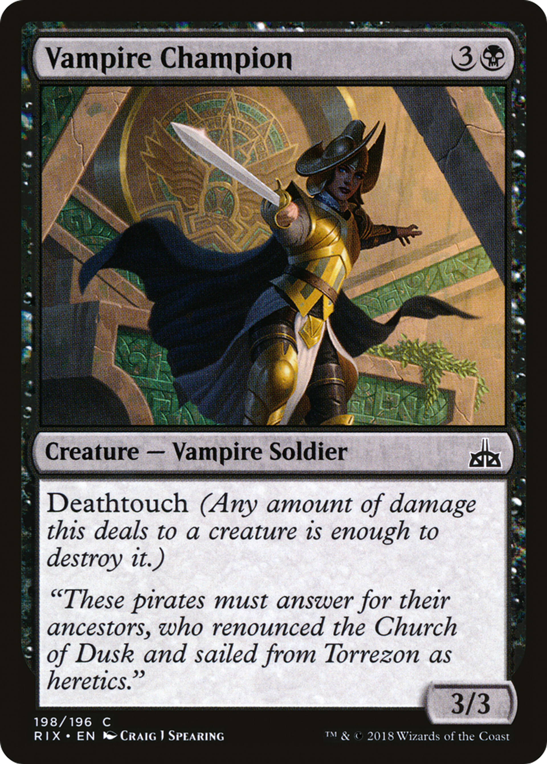 Vampire Champion — Rivals of Ixalan — Magic: The Gathering