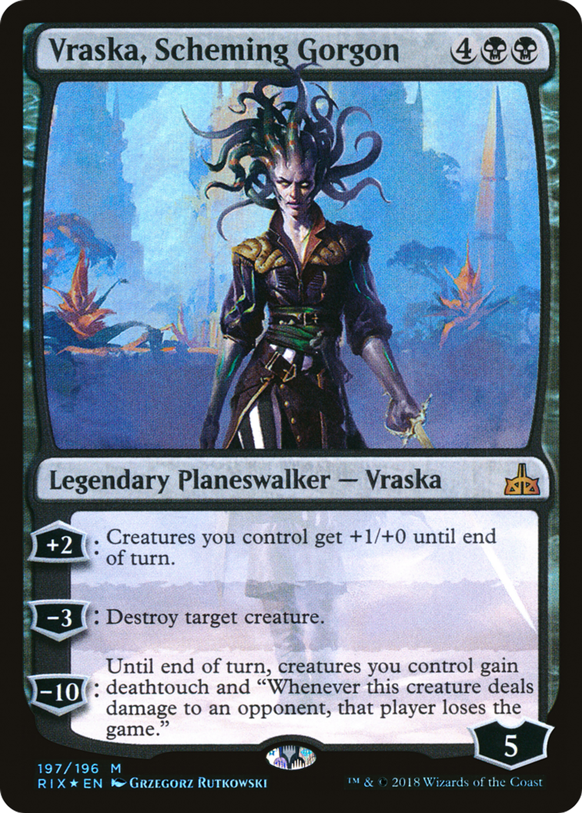 Vraska, Scheming Gorgon — Rivals of Ixalan — Magic: The Gathering